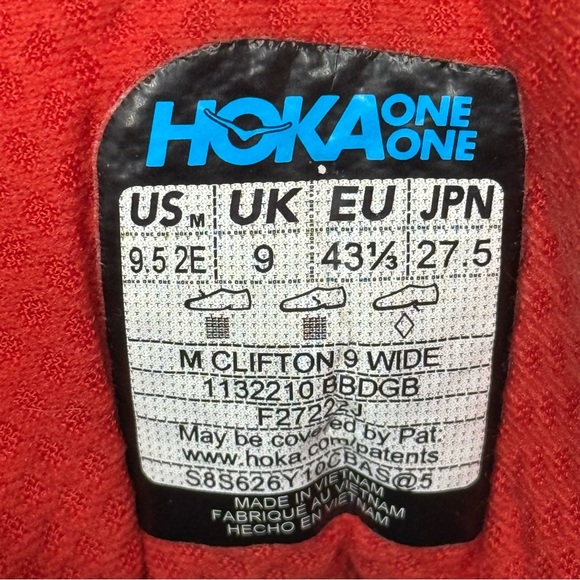 HOKA Navy and Red Athletic Shoes - Picture 6 of 6